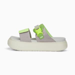 Sandalias para mujer Suede Mayu, Fast Yellow-Marble-Warm White, extralarge