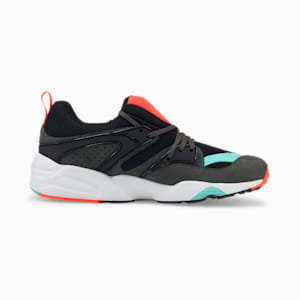 ユニセックス ブレイズ オブ グローリー リバース クラシック スニーカー, Puma Black-Steel Gray-Fiery Coral