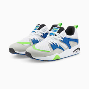 ユニセックス ブレイズ オブ グローリー リバース クラシック スニーカー, Puma White-Puma Black-Snorkel Blue