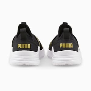 Wired Run Slip On Little Kids' Shoes, Puma Black-Puma Team Gold