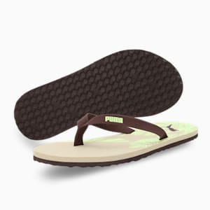 Flame Women's Flip Flops, Pebble Gray-Dark Chocolate-Fizzy Apple, extralarge-IND