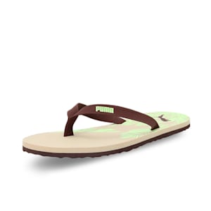 Flame Women's Flip Flops, Pebble Gray-Dark Chocolate-Fizzy Apple, extralarge-IND