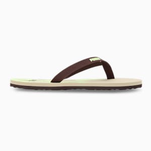 Flame Women's Flip Flops, Pebble Gray-Dark Chocolate-Fizzy Apple, extralarge-IND