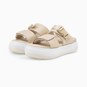 Suede Mayu Infuse Women's Sandals, Putty-Puma White-Pristine