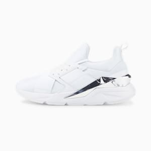 Muse X5 Metal Women's Sneakers, Puma White-Puma Silver, extralarge-IND