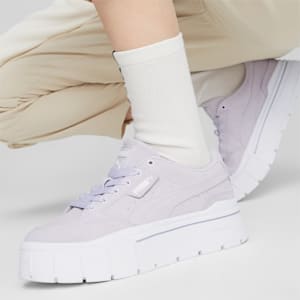 Mayze Stack Suede Sneakers Women, Spring Lavender, extralarge-GBR