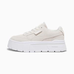 Mayze Stack Suede Sneakers Women, Warm White, extralarge-GBR