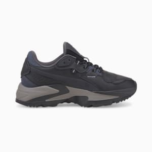 Orkid Black and White Women's Trainers, Puma Black-Steel Gray