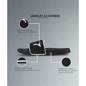 Leadcat 2.0 Shower Men's Slides, Puma Black-Puma White