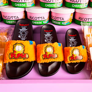 PUMA x Garfield Leadcat 2.0 Unisex Slides, Puma Black-Zinnia