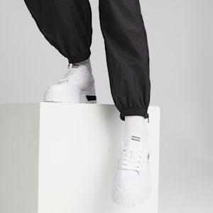 Zapatos deportivos Mayze Stack para mujer, Puma White-Vaporous Gray