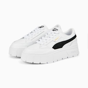 ウィメンズ メイズ スタック スニーカー, Puma White-Puma Black, extralarge-JPN