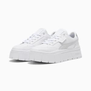 Mayze Stack Women's Sneakers, PUMA White-Stormy Slate, extralarge