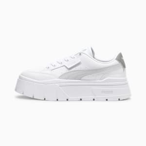 Mayze Stack Women's Sneakers, PUMA White-Stormy Slate, extralarge