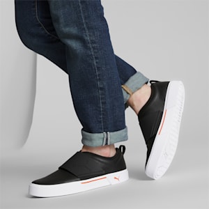 Tenis slip on El Rey II Leather, PUMA Black-Chili Powder, extralarge