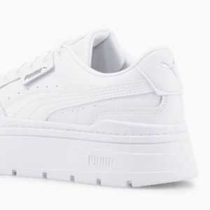 Mayze Stack Leather Women's Sneakers, Puma White, extralarge-IND