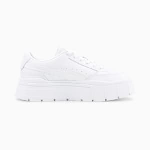 ウィメンズ メイズ スタック レザー スニーカー, Puma White