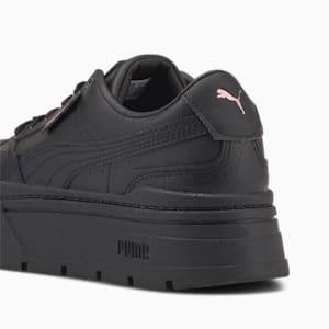 Mayze Stack Leather Women's Sneakers, Puma Black, extralarge-IND