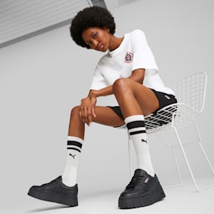 Zapatos deportivos de cuero Mayze Stack para mujer, Puma Black, extragrande