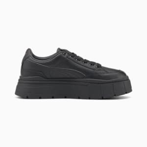 Zapatos deportivos de cuero Mayze Stack para mujer, Puma Black, extragrande
