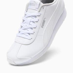 Turin 3 Big Kids' Sneakers, Puma White-Puma White, extralarge