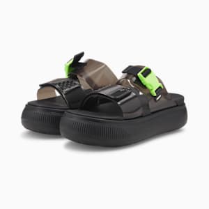 Suede Mayu Pop Women's Sandals, Puma Black-Fizzy Light, extralarge