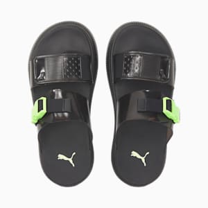 Sandalias de natación para mujer Suede Mayu Pop, Puma Black-Fizzy Light, extralarge