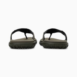 Galaxy Comfort V2  Unisex Flip Flops, Burnt Olive-Puma Black, extralarge-IND
