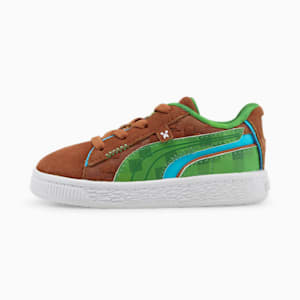 ベビー PUMA x MINECRAFT スウェード AC スニーカー 12-16cm, Friar Brown-Fern Green