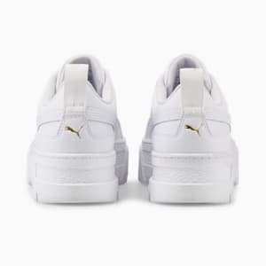 Chaussures Mayze Leather Jeune, Puma White-Puma Team Gold, extralarge