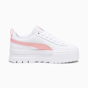 Mayze Leather Youth Trainers, PUMA White-Peach Smoothie, extralarge-GBR