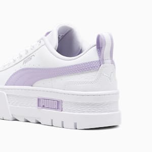 Tenis de cuero para Adolescente Mayze, PUMA White-Vivid Violet, extralarge