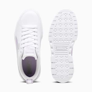 Mayze Leather Youth Trainers, PUMA White-Vivid Violet, extralarge-GBR