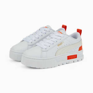 Mayze Kids' Trainers, Puma White-Vaporous Gray