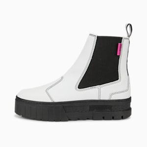Mayze Pop Chelsea Boot Women, Puma White-Puma Black
