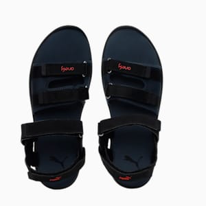 one8 Virat Kohli Stride Men's Sandals, Puma Black-Dark Slate-Cherry Tomato