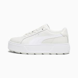 Karmen Leather Women's Sneakers, Vapor Gray-PUMA White, extralarge-IND