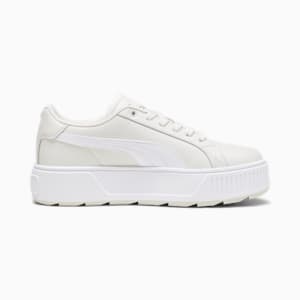 Karmen Leather Women's Sneakers, Vapor Gray-PUMA White, extralarge-IND