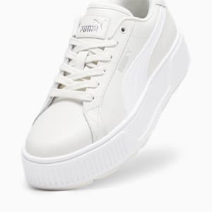 Karmen Leather Women's Sneakers, Vapor Gray-PUMA White, extralarge-IND