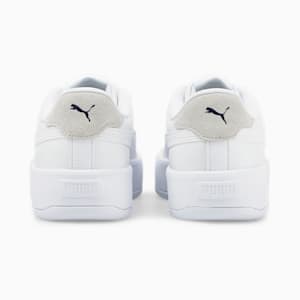 ウィメンズ リリィ プラットフォーム レザー スニーカー, Puma White-Puma White-Puma Black, extralarge-JPN