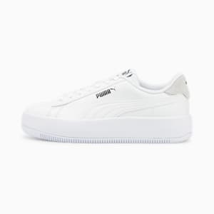 ウィメンズ リリィ プラットフォーム レザー スニーカー, Puma White-Puma White-Puma Black, extralarge-JPN