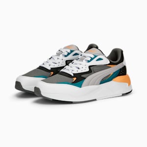 X-Ray Speed Unisex Sneakers, Cast Iron-Marble-PUMA White-Orange Peach