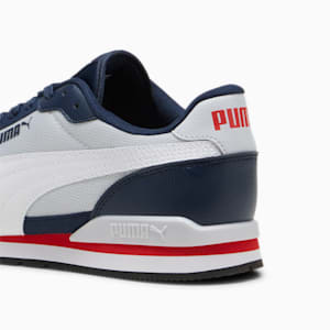 ST Runner v3 Mesh Men's Sneakers, Silver Mist-PUMA White-Club Navy-For All Time Red-PUMA Black, extralarge