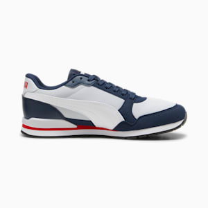 Sneakers en maille ST Runner v3, homme, Silver Mist-PUMA White-Club Navy-For All Time Red-PUMA Black, extralarge