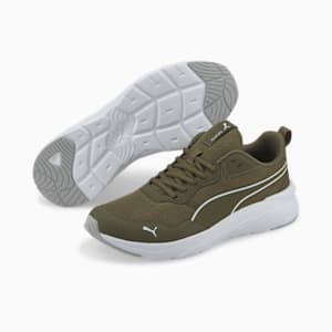 Supertec Zero Men's Sneakers, Dark Green Moss-Puma White-Harbor Mist