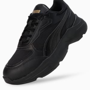Cassia Women's Sneakers, Puma Black-Puma Black-Puma Team Gold, extralarge-IND