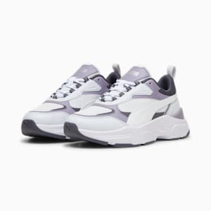 Cassia Women's Sneakers, Silver Mist-PUMA White-Galactic Gray-Pale Plum-PUMA Silver, extralarge