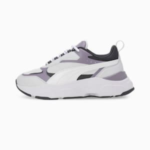 Cassia Women's Sneakers, Silver Mist-PUMA White-Galactic Gray-Pale Plum-PUMA Silver, extralarge-IND