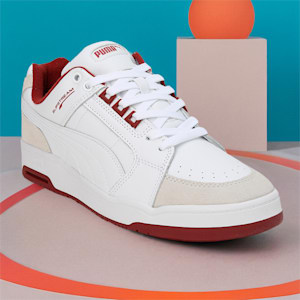 Slipstream Lo Retro Unisex Sneakers, Puma White-Intense Red, extralarge-IND