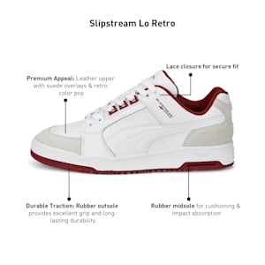 Slipstream Lo Retro Unisex Sneakers, Puma White-Intense Red, extralarge-IND